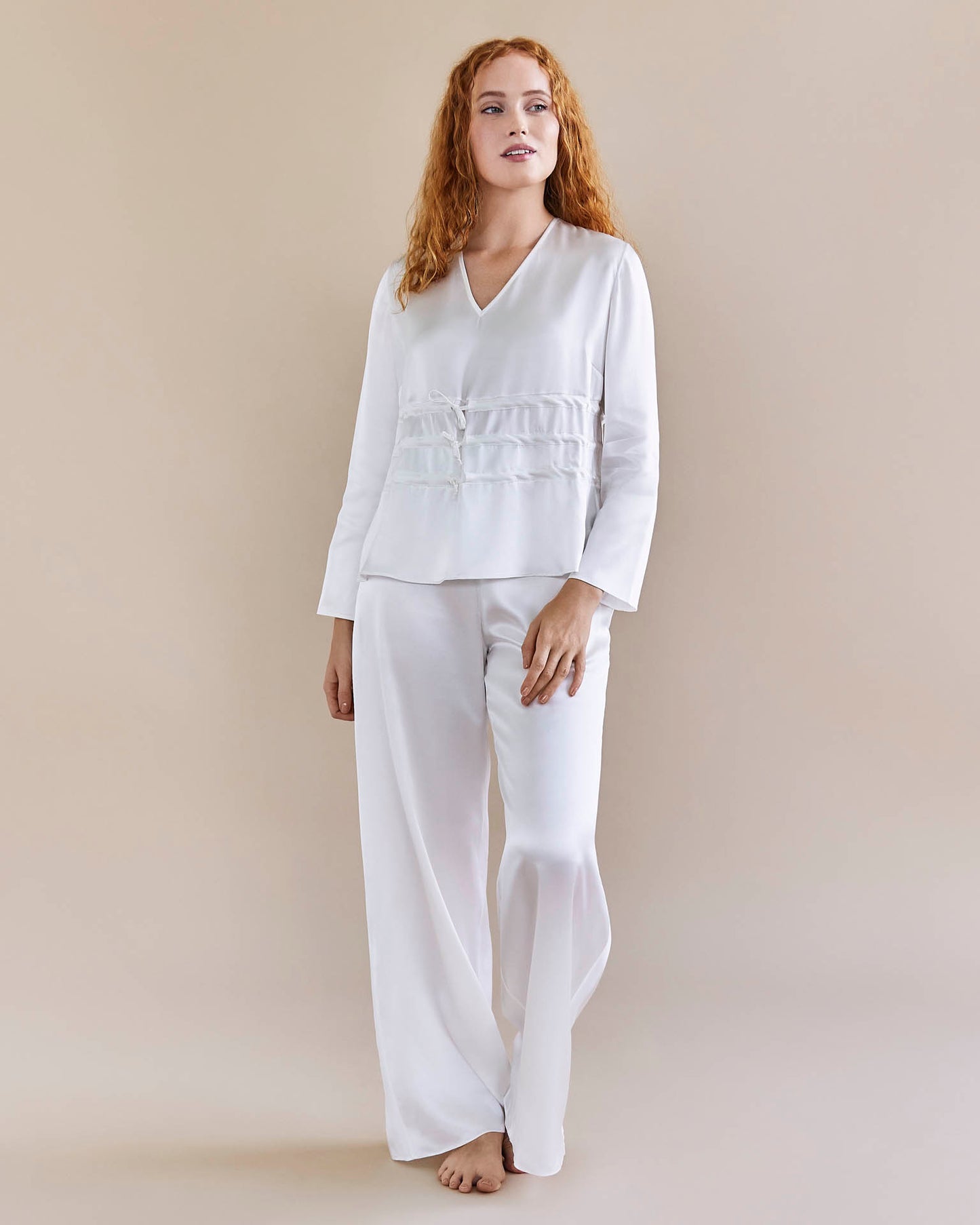 Chloe Silk Top - Ivory