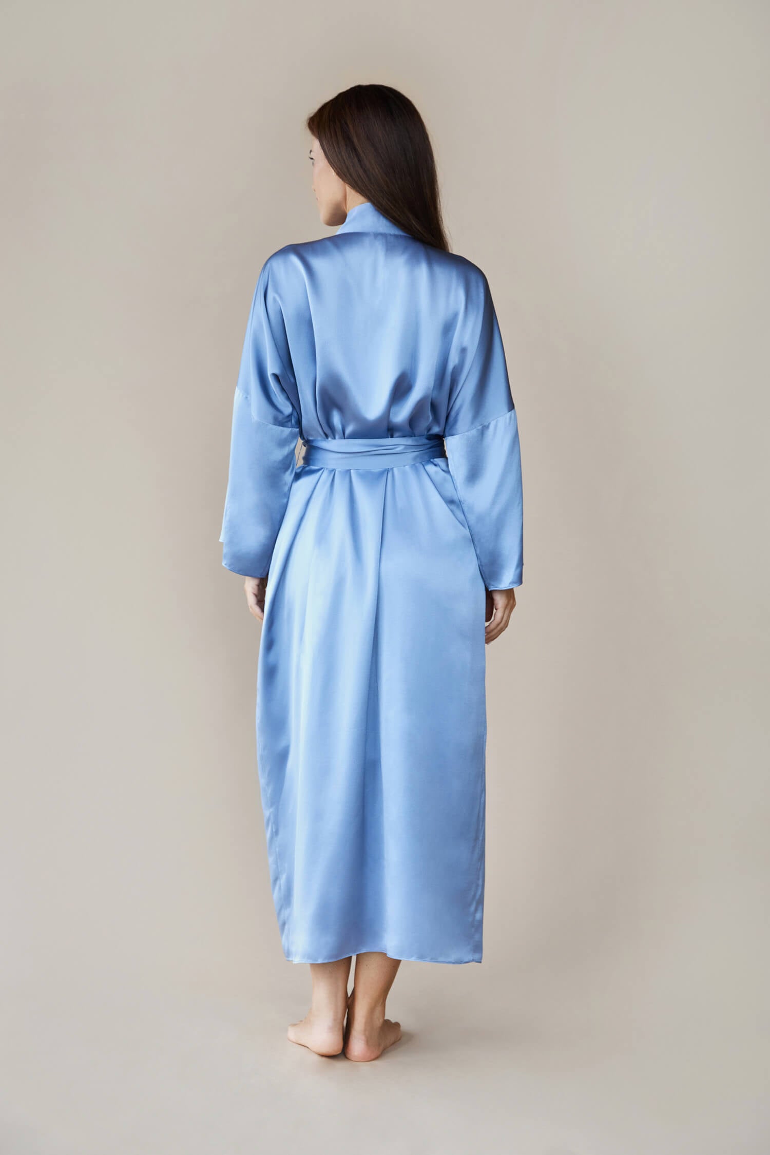 Floor length cheap satin robe